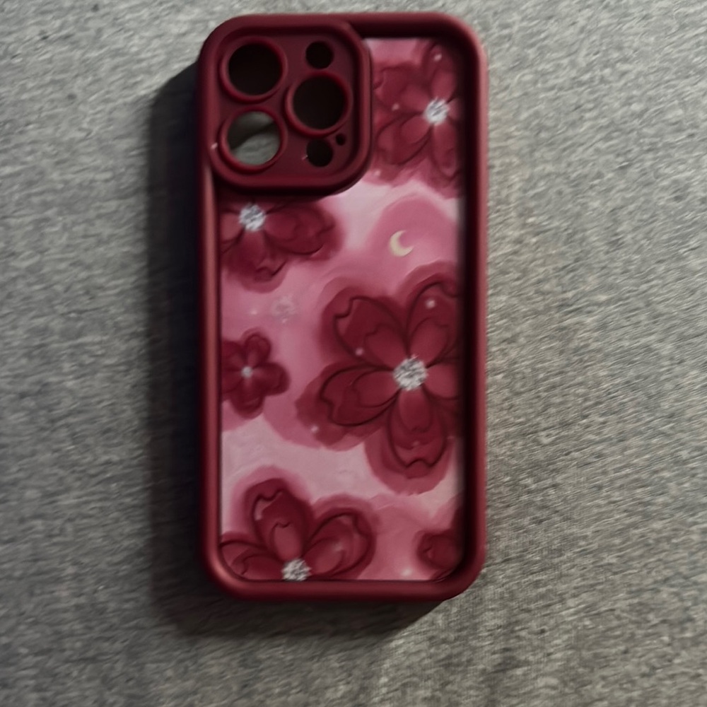 Floral Pattern Phone Case - Red